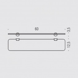 Полочка COLOMBO DESIGN PLUS W4916 стеклянная