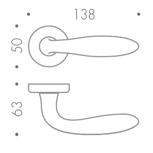 Дверная ручка Colombo MACH CD81R хром матовый