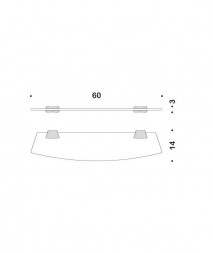 Полочка COLOMBO DESIGN LAND B2816 стеклянная