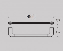 Полотенцедержатель COLOMBO DESIGN TRENTA B3010.GM широкий