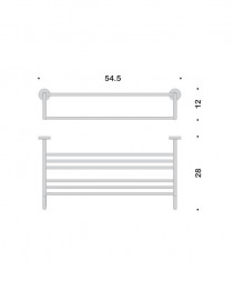 Полотенцедержатель COLOMBO DESIGN BASIC B2787 Полка двойная