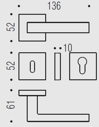 Дверная ручка Colombo ELLESSE BD21R хром