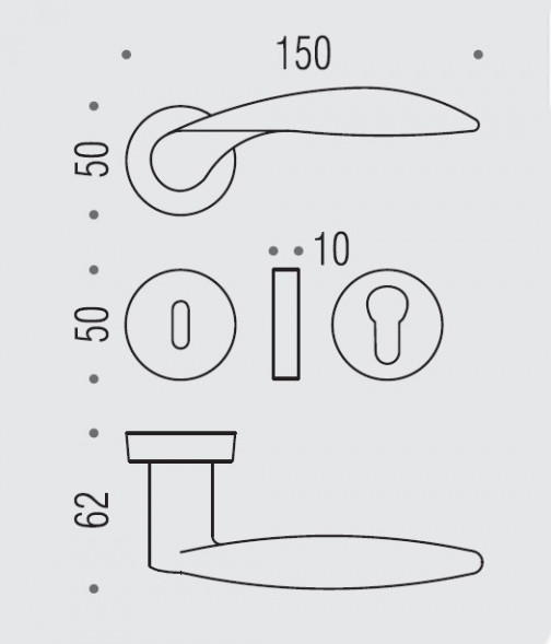 Дверная ручка Colombo WING DB31R золото