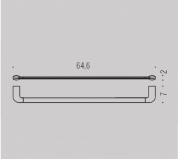 Полотенцедержатель COLOMBO DESIGN TRENTA B3011.GM широкий