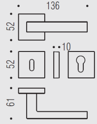 Дверная ручка Colombo ELLESSE BD21RSB графит матовый
