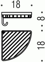 Полочка корзинка COLOMBO DESIGN ANGOLARI B9602 настенная